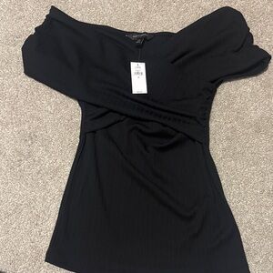 Banana Republic Black One-Shoulder Dress